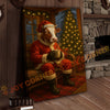 Joycorner Hereford Cow Santa Suit Christmas Cozy Room 3D Wrapped Canvas