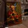 Joycorner Highland Cow Santa Suit Christmas Cozy Room 3D Wrapped Canvas
