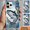 Joycorners Fishing Phone Case Hook Line Ocean Bubble Design Personalized Name Phone Case (8 Fish Species)