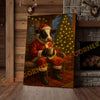 Joycorner Holstein Cow Santa Suit Christmas Cozy Room 3D Wrapped Canvas