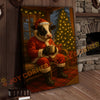 Joycorner Holstein Cow Santa Suit Christmas Cozy Room 3D Wrapped Canvas