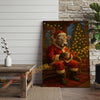 Joycorner Jersey Cow Santa Suit Christmas Cozy Room 3D Wrapped Canvas