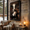 Joycorners Holstein Luxury Tuxedo Gentleman Cigar Library Scene Personalized Name Wall Art Canvas