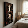Joycorners Holstein Luxury Tuxedo Gentleman Cigar Library Scene Personalized Name Wall Art Canvas