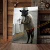 Joycorner Belted Galloway Cow Bathroom Urinal Beer Funny Scene 3D Wrapped Canvas