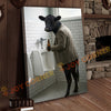 Joycorner Belted Galloway Cow Bathroom Urinal Beer Funny Scene 3D Wrapped Canvas