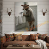 Joycorner Brown Swiss Cow Bathroom Urinal Beer Funny Scene 3D Wrapped Canvas