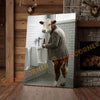 Joycorner Hereford Cow Bathroom Urinal Beer Funny Scene 3D Wrapped Canvas