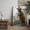 Joycorner Highland Cow Bathroom Urinal Beer Funny Scene 3D Wrapped Canvas