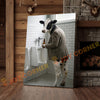 Joycorner Holstein Cow Bathroom Urinal Beer Funny Scene 3D Wrapped Canvas