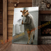 Joycorner Jersey Cow Bathroom Urinal Beer Funny Scene 3D Wrapped Canvas