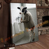 Joycorner Holstein Cow Bathroom Urinal Beer Funny Scene 3D Wrapped Canvas