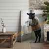 Joycorner Belted Galloway Cow Bathroom Urinal Beer Funny Scene 3D Wrapped Canvas