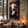 Joycorners Charolais Luxury Tuxedo Gentleman Cigar Library Scene Personalized Name Wall Art Canvas