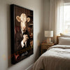Joycorners Charolais Luxury Tuxedo Gentleman Cigar Library Scene Personalized Name Wall Art Canvas