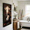 Joycorners Charolais Luxury Tuxedo Gentleman Cigar Library Scene Personalized Name Wall Art Canvas