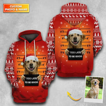 Joycorners Golden Retriever Christmas 3D Custom Name And Dog Full Print Shirts