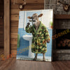 Joycorner Brown Swiss Cow Brushing Teeth Morning Bathroom 3D Wrapped Canvas