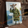 Joycorner Brown Swiss Cow Brushing Teeth Morning Bathroom 3D Wrapped Canvas