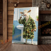 Joycorner Charolais Cow Brushing Teeth Morning Bathroom 3D Wrapped Canvas