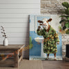 Joycorner Hereford Cow Brushing Teeth Morning Bathroom 3D Wrapped Canvas