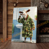 Joycorner Hereford Cow Brushing Teeth Morning Bathroom 3D Wrapped Canvas