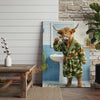 Joycorner Highland Cow Brushing Teeth Morning Bathroom 3D Wrapped Canvas