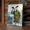 Joycorner Holstein Cow Brushing Teeth Morning Bathroom 3D Wrapped Canvas