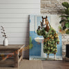 Joycorner Horse Cow Brushing Teeth Morning Bathroom 3D Wrapped Canvas