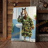 Joycorner Horse Cow Brushing Teeth Morning Bathroom 3D Wrapped Canvas