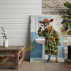 Joycorner Jersey Cow Brushing Teeth Morning Bathroom 3D Wrapped Canvas
