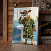 Joycorner Jersey Cow Brushing Teeth Morning Bathroom 3D Wrapped Canvas