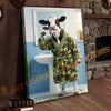 Joycorner Holstein Cow Brushing Teeth Morning Bathroom 3D Wrapped Canvas