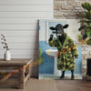 Joycorner Black Angus Cow Brushing Teeth Morning Bathroom 3D Wrapped Canvas