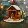 Joycorners Merry Christmas Cow Family Ornament, Acrylic Ornament (5 Breed Options)