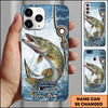 Joycorners Fishing Phone Case Hook Line Ocean Bubble Design Personalized Name Phone Case (8 Fish Species)
