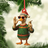 Joycorners Personalized Funny Cool Duck Acrylic Christmas Ornament – Custom Name Xmas Decor, Unique Holiday Ornament for Hunter or Friend MT1111