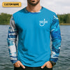 Joycorners Blue Fishing SPF Shirt, Funny Fishing Shirt, Fisherman Outfit, Mens Casual Shirts