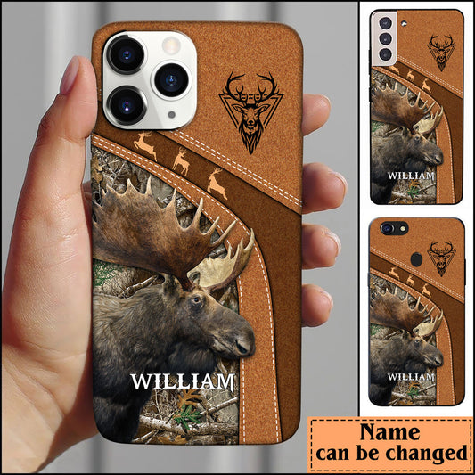 Joycorners Moose Hunting Personalized Name Phone Case LM1012