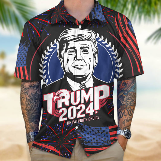 Joycorner Trump 2024 The Patriot’S Choice Hawaiian Shirt