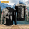 Joycorners Custom Camo Patriotic Fishing Shirt, Fishing UPF Shirts, Fishing Gifts For Men, Men's Fishing Shirt