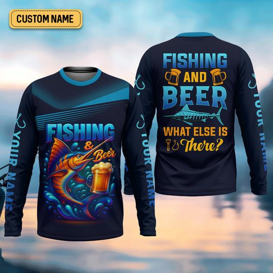 Joycorners Fishing And Beer What Else Is There SPF Shirt For Men, Men's Fishing Shirt, Men's Fishing Shirt
