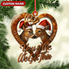 Joycorners Personalized Deer Couple Christmas Ornament, You & Me We Got This Custom Name Gift MT1111