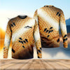 Joycorners Yellow Fish Scale Fishing UPF Shirts, Custom Fishing Shirt, Gift For Fisherman, Mens Casual Shirts