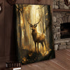 Joycorner Majestic Deer Golden Forest Light Painting Canvas