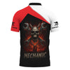 Joycorners Custom Name Mechanic Shirt Wrench Flame Skull Design T Shirt PT2609
