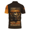 Joycorners Personalized T-Shirt Grumpy Old Mechanic You're About To Exceed The Limits Of My Medication Flame Skull Design Shirt PT2609