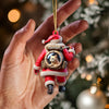 Joycorners Custom Name Santa and Pet Ornament, Pet Lover Christmas Gift 2D Flat LM2111