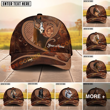 Joycorners Horse Love Bonding Brown Craving Personalized Name Cap (8 Breeds)