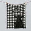 Joycorners Black And White Plaid Custom Name Farm Name Blanket